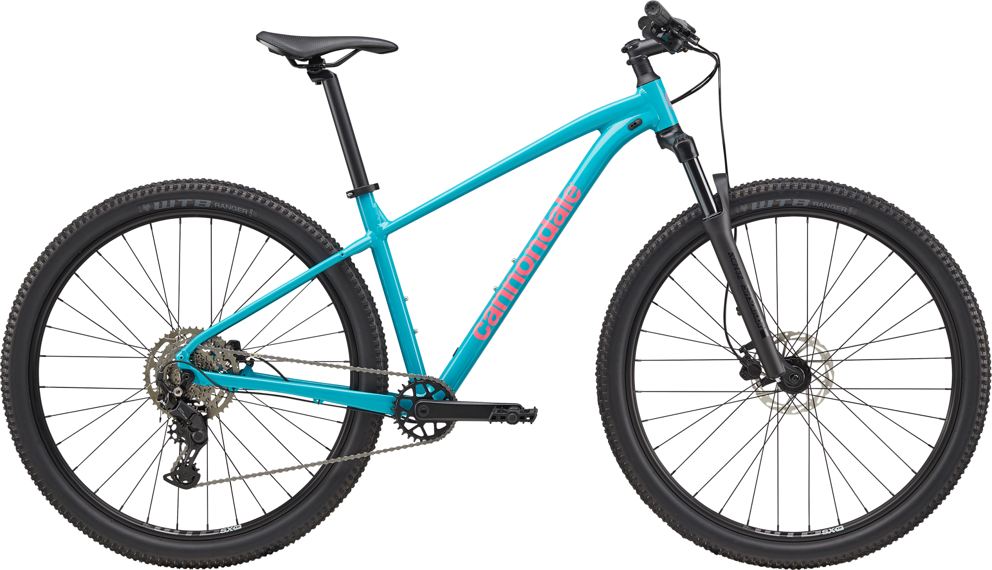 Cannondale Trail 2, bicicleta de montanha em alumínio, vista lateral